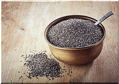 a bowl of chia seeds