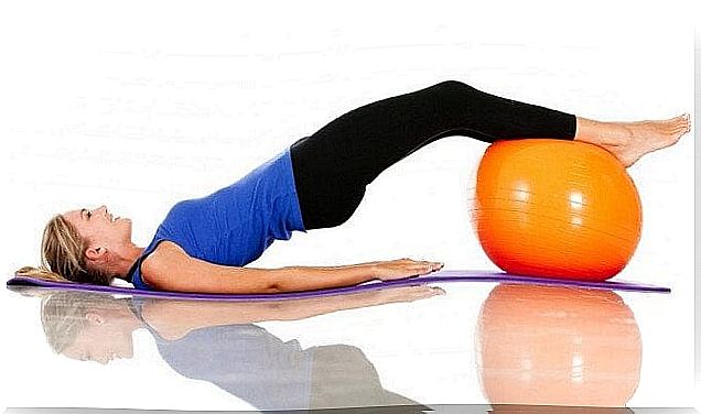 Pilates ball and exercise