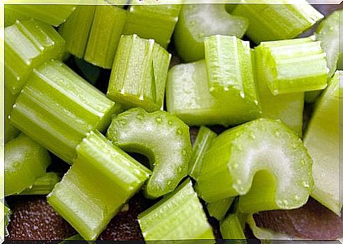 Sliced ​​celery