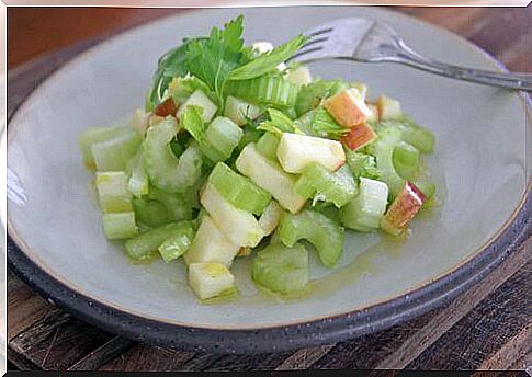 Celery on a plate