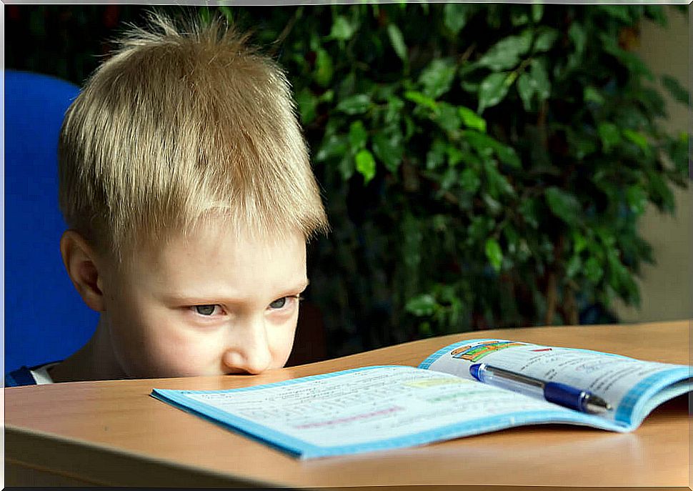 Child while learning