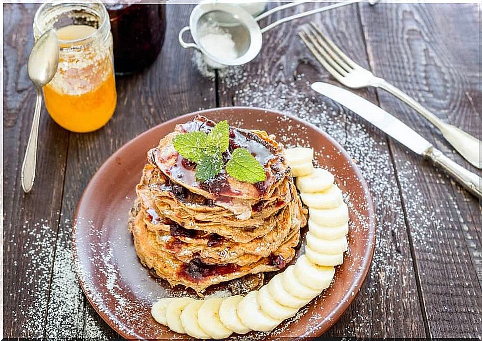 vegetable banana toasted bread