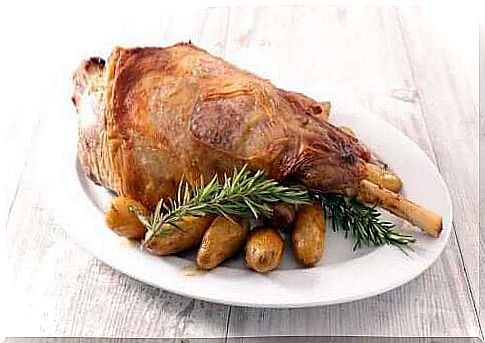 A leg of lamb