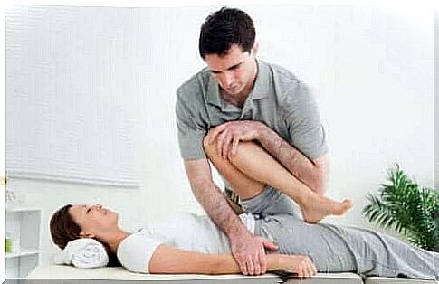 Woman at the physiotherapist